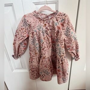 MODERN MOMENTS~Gerber Pink Floral Long Sleeve Baby Dress SIZE 2T